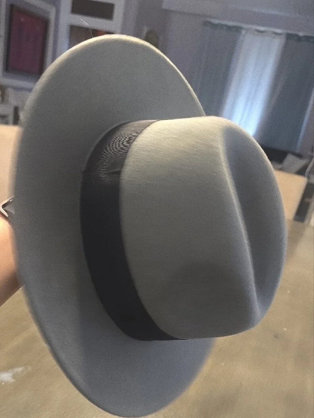 Classic Grey Felt Fedora with Black Band